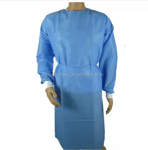 Disposable SMS Blue disposable isolation gown making machine/ Non-woven Medical Gowns Making Machine 40-50 gsm