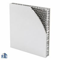 Panneau alvéolaire en aluminium moderne, résistant à l'eau et au feu, pour système de bardage de façade de bâtiment, remplissage de spandrel de mur-rideau, haute performance