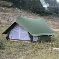 Tente de toit de luxe d'extérieur, style nordique vintage, imperméable, durable, quatre saisons, en toile de coton, modèle White Bear Small House, pour deux personnes