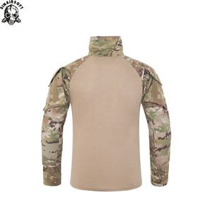 T-shirt tactique de combat à manches longues pour homme Sinairsoft G3, design camouflage multi-poches personnalisé, polyester durable pour la chasse en plein air - Product Image 2