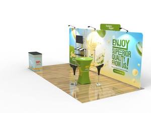 Bestseller 10*20 ft Messestand Aluminium-Ausstellungsstand Spannstoff <span class=keywords><strong>Pop</strong></span>-up Hintergrundwand Messestand-Regale - Product Image 5