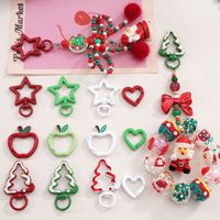 Mousquetons à ressort en forme de sapin de Noël, fermoirs porte-clés colorés, boucles de connexion pour sacs, sacs à main, accessoires DIY, porte-clés