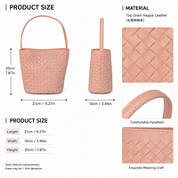 Bellissima Hochwertige Nappa-Leder Damen-Handtasche, Tragbare Bucket-Bag für Frauen, Einzeln Gewebt, Kundenspezifische ODM OEM Lieferant Großhandel