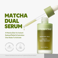 Sérum Visage Bi-Phase Apaisant Naturel Doux au Matcha, Niacinamide et PDRN OEM ODM – Anti-Âge, Réparateur et Apaisant pour Peaux Irritées et Rouges