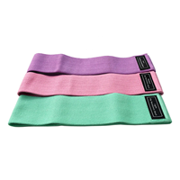 Ensemble de bandes de résistance élastiques Cactus Yoga pour fitness des fessiers, ceinture de raffermissement Pilates, anneau de curl pour cuisses, en tissu polyester tricoté pour étirements
