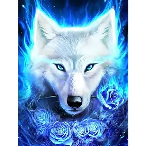 Pintura de diamante personalizada, varias imágenes, pintura especial de lobo de diamante