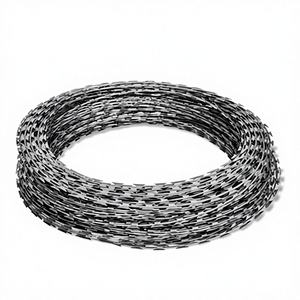 Fil de fer galvanisé à chaud, fil barbelé à lame de rasoir, fil à double brin en spirale, usage ferroviaire, diamètre 1,25-3,5 mm, croisé - Product Image 1