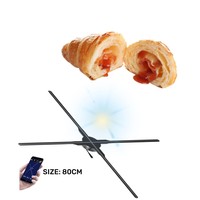 Ventes dans le monde Ventilateur 3d Hologramme 80cm 4 Lames Grand Hologramme 3d Affichage Publicitaire Ventilateur Led Mobile Wifi 3d Hologramme Ventilateur Projecteur
