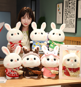 Simpatico coniglio morbido Bunnie con <span class=keywords><strong>vestiti</strong></span> che cambiano Peluches - Product Image 6