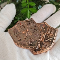 Médaille d'honneur personnalisée plaquée or pour organisation, vente en gros, cadeau d'entreprise, forme sur mesure