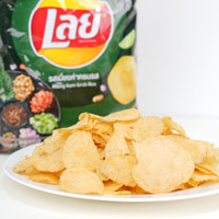 Chips de pommes de terre thaïlandaises Lays 69g Thai Miengkam Krobos saveur truffe noire Snacks exotiques Chips