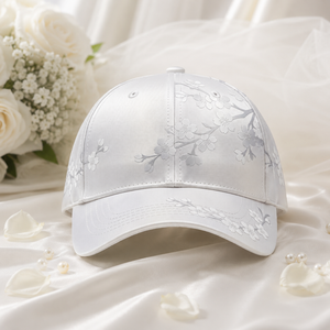 Custom Sporty Wedding <b>Hats</b> 6 Panel Structured Baseball Cap 3D Embroidery Cotton Common Adjustable OEM ODM Low MOQ - Product Image 1