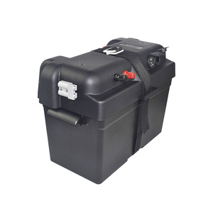 Caja de batería solar inteligente portátil de plástico negro de 12V JAVA IP65 resistente al agua con control Lifepo4 protección de alto nivel para acampar - Product Image 1