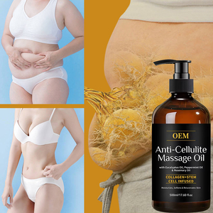 Huile de massage anti-cellulite au collagène 100% pur, parfum frais, à base de graines naturelles, raffermissante et hydratante pour le corps, marque privée OEM ODM - Product Image 1
