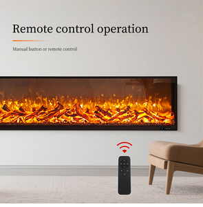 Chimenea Eléctrica de Lujo Empotrada con Llama RGB Dinámica, Control Remoto, Protección Contra Sobrecalentamiento, Mueble para TV, Decoración de Pared para Hogar y Hotel - Product Image 5