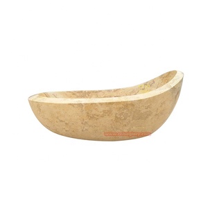Hôtel de luxe Villa Baignoire en marbre onyx autoportante Sculpture en pierre élégante Salle de bain Caractéristique Whirlpool et baignoires Collection - Product Image 5