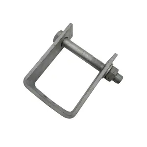 Quality hot dip galvanized D iron for shackle insulator D bracket with bolt