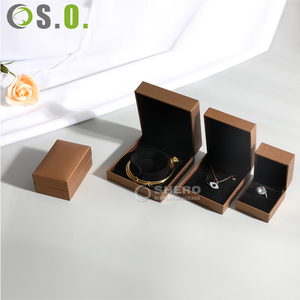 Caja de Cuero PU Azul y Blanca con Logotipo Personalizado para Anillo, Colgante, Pulsera, Brazalete, Collar, Joyería - Product Image 4