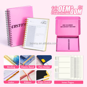 Carnet de planification personnalisé avec autocollants, spirale, couverture rigide, agenda scolaire mensuel et hebdomadaire, journal intime - Product Image 6