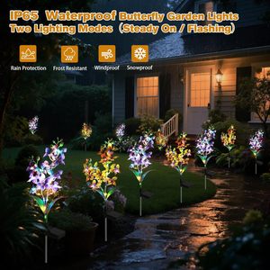 Luces Solares de Jardín con Forma de Mariposa, LED de Color Cambiante, Decorativas para Exteriores, Resistentes al Agua, Portátiles, para Patio y Césped - Product Image 4