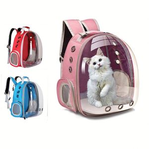 Sac à dos respirant pour chat et chien avec logo couleur personnalisé, sac de transport transparent pour animaux de compagnie en forme de capsule spatiale d'astronaute - Product Image 1