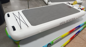 Plateforme flottante gonflable pour yoga sur l'eau, île flottante, ponton, tapis de yoga 220*90*15cm avec EVA - Product Image 3