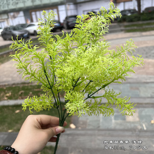 พืชจำลองสีเขียว7หัวสำหรับภูมิทัศน์ในป่าฝนป่าฝนใบไม้ฤดูใบไม้ผลิ - Product Image 6