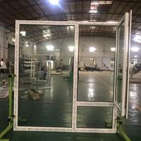 Fenêtre à battant française en PVC, prix usine Chine, avec verre trempé, persiennes en fibre de verre, auvent pour maison et villas
