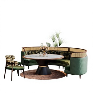Conjunto de Mesa y Sillas de Madera Sólida Personalizada para 4 Personas, Estilo Curvo, para <span class=keywords><strong>Restaurante</strong></span>, Salón de Té, del Sudeste Asiático - Product Image 6