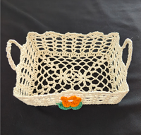 Paniers de rangement pour pain et fruits, faits à la main, modernes, rectangulaires, 100% coton, imperméables, écologiques, multi-usages