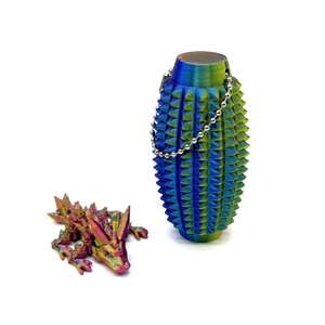 Impresión 3D portátil dedo descompresión masaje llavero precio barato buena calidad masaje palo + pequeño diamante Dragón - Product Image 4