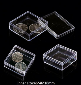 Boîtier PS en plastique transparent de haute qualité avec couvercle séparé, adapté à l'emballage de boîtes en plastique - Product Image 1