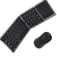 Clavier et souris sans fil Bluetooth SKM64, clavier et souris silencieux et fins rechargeables, connexion multi-appareils 3