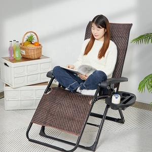 Sedia reclinabile da campeggio pieghevole in tessuto traspirante di lusso per rilassarsi e dormire - Product Image 2