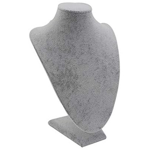 Présentoir en gros pour colliers en velours noir, support de présentation en forme de cou 3D, organisateur de chaînes de bijoux, modèle de mannequin, support de présentation - Product Image 2