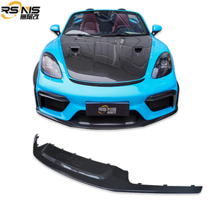 Convient pour Porsche 981 982 <span class=keywords><strong>GT4</strong></span> <span class=keywords><strong>RS</strong></span> Lèvre avant 718 Cayman Boxster GT4RS Style Lèvre de pare-chocs avant Dry Carbon Front Lip - Product Image 1