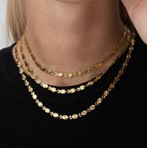 Aige-collar en relieve <span class=keywords><strong>de</strong></span> acero inoxidable para <span class=keywords><strong>mujer</strong></span>, cadena <span class=keywords><strong>de</strong></span> suéter simple, adornos <span class=keywords><strong>de</strong></span> estilo ins - Product Image 2