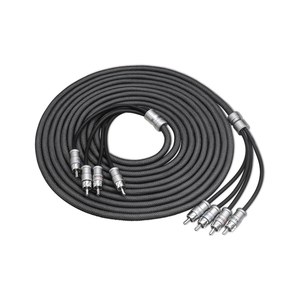 Edge XI412 <span class=keywords><strong>Echo</strong></span> Max Series Premium 99.99% Câble d'interconnexion audio RCA 12 pieds en cuivre sans oxygène à 4 canaux, avec C en laiton usiné - Product Image 1
