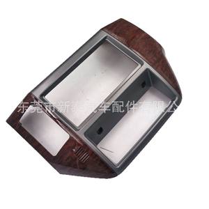 Cadre de tableau de bord en bois pour Nissan Patrol Y61, panneau de lecteur DVD, finition originale pêche argenté, petit écran compatible 2005-2023 - Product Image 3