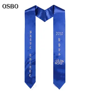 2021 HotSell ที่กำหนดเองราคาถูกเย็บปักถักร้อยลายเซ็นสำเร็จการศึกษา Stole SASH