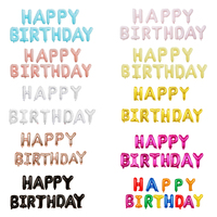 13 pièces de ballons en aluminium imprimés à carreaux de 16 pouces pour décorations de fête d'anniversaire, lettres de l'alphabet, bannière de baby shower