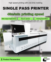 Impresora de Inyección de Tinta Chicai de Una Sola Pasada A3 para Bolsas de Papel Kraft y Cajas de Pizza, Impresión de Logotipos Personalizados, Bajo MOQ, Alimentación Automática CC X600