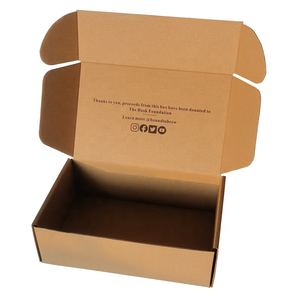 Hot selling wholesale brown kraft folding clothing shipping packaging box custom corrugated mailer box