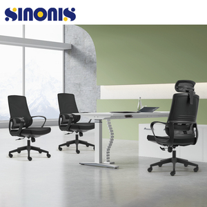 Sinonis Modern Ergonomic <b>Plastic</b> <b>Frame</b> Executive Office Chair with Reversible Revolving Adjustable Headrest for Home Office - Product Image 1