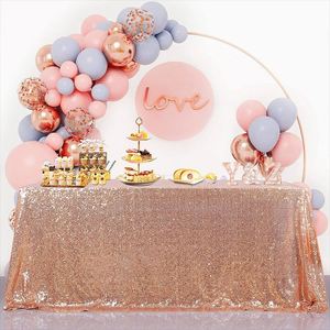 Purple Glitter Table Cloth Luxury Wedding Decoration Rectangle Sequin <b>Tablecloth</b> Cover for Event - Product Image 6