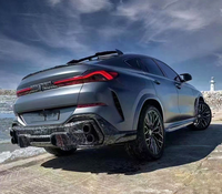 2023-2025 para BMW X6: Modificación de piezas exteriores, alerón divisor de labio de parachoques delantero de fibra de carbono