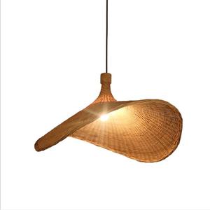 Hat Shape Lighting Bamboo <strong>Lamp</strong> Decoration Rattan Pendant <strong>Lamps</strong> for Shop Club - Product Image 1