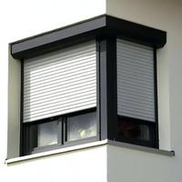 Nouvelle fenêtre de volet roulant électrique, fenêtre en aluminium de couleur blanche