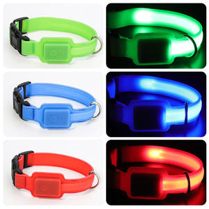 Huisdier Siliconen Lichtgevende Minimalistische Verstelbare LED-riemketting USB-oplaadbare wandelhalsband Effen kleur Feestdagen Alle seizoenen - Product Image 4
