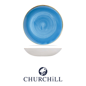 จานซุปทรงโค้งสีน้ำเงินเข้ม Churchill Marine Blue Deep Soup Plate Coupe Stonecast Speckled ขนาด 24.8 ซม. สำหรับร้านอาหาร โรงแรม จัดเลี้ยง ขายส่ง - Product Image 4